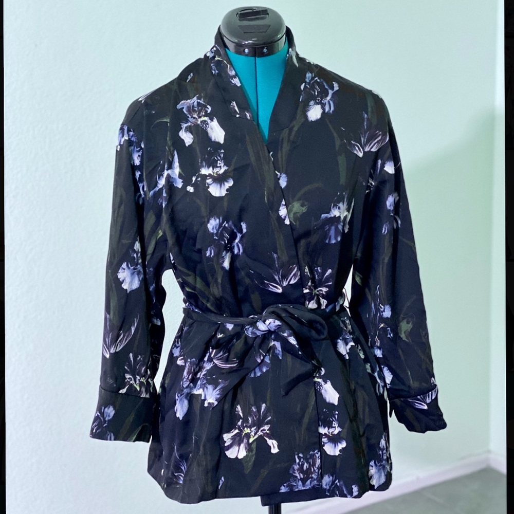 H&M kimono style floral wrap jacket